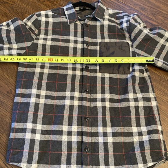 Boohoo Man Work Jacket Men’s Size Medium Plaid Button Up Outdoor - Picture 11 of 12